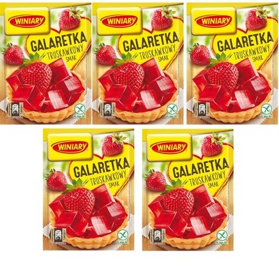 5 x Winiary Götterspeise Erdbeere / Galaretka truskawka truskawkowa 