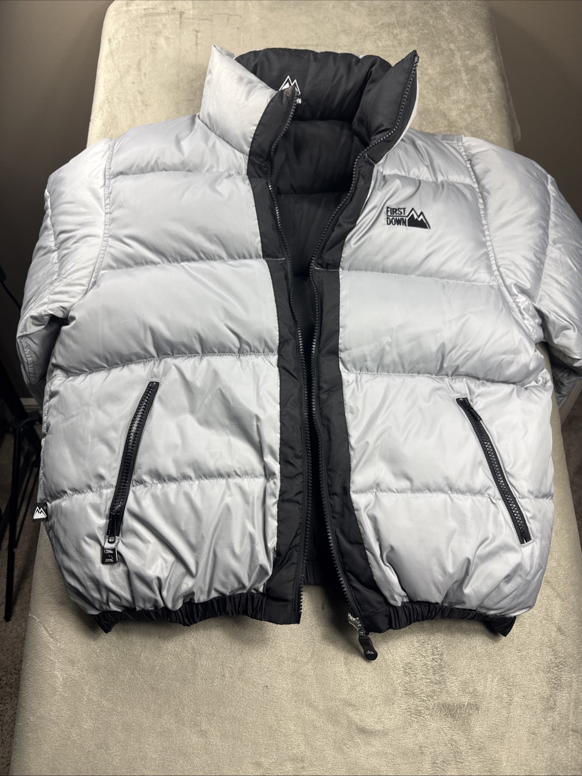 First Down Sub Zero Down Puffer Small Jacket Blac… - image 12