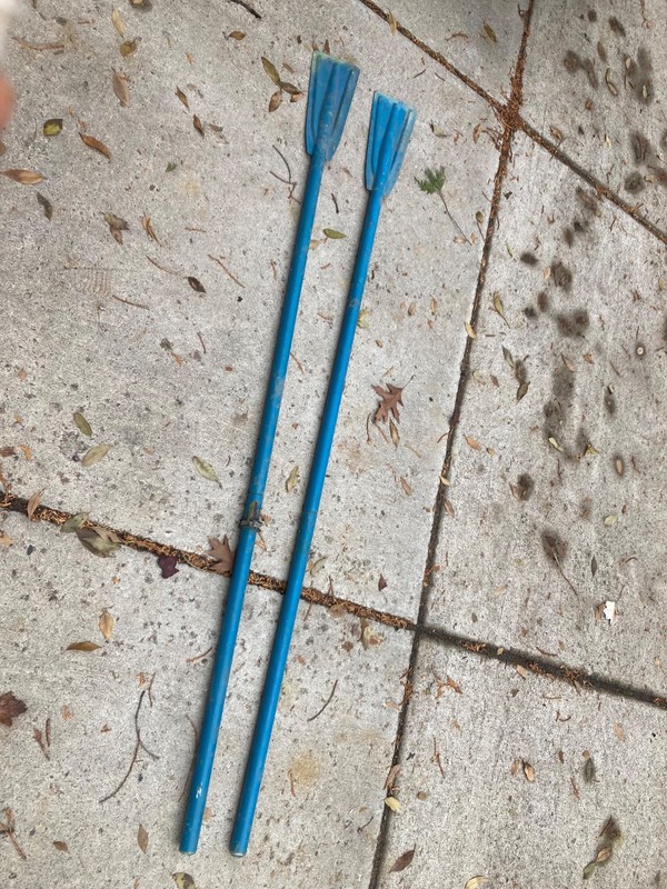 Pair 72” WW2 Mirro Manitowoc aluminum life boat oars take down MirroCraft
