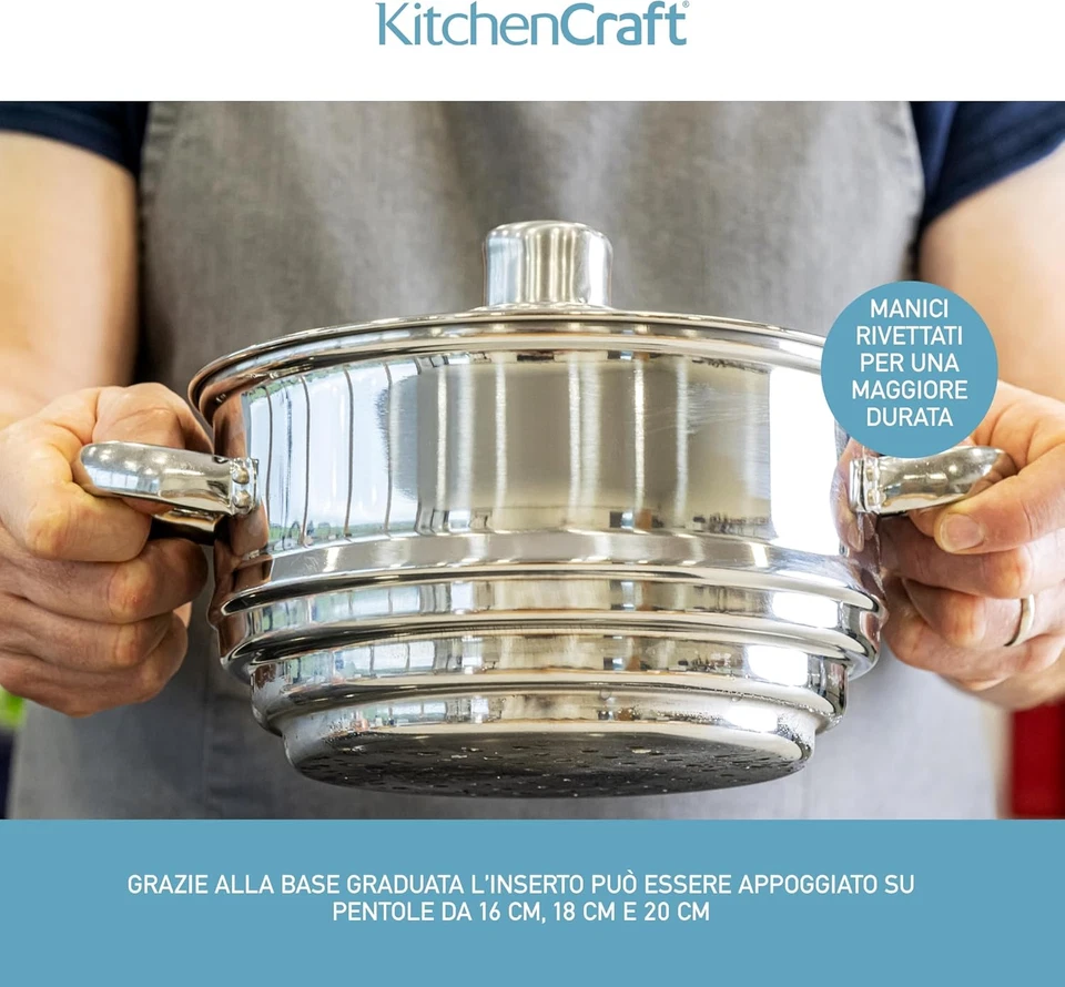 Kitchen Craft Clearview - Vaporiera Universale in Acciaio Inox - Immagine 4 di 4