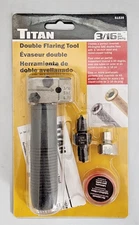 TITAN Double Flaring Tool, 45-Deg SAE, 3/16" Steel/Nickel Tube 51535 Brake Line