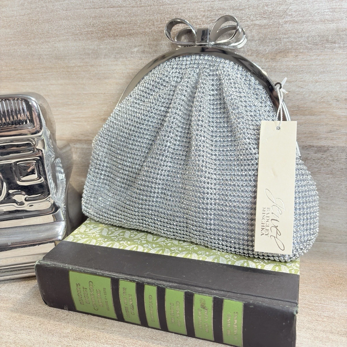 Bolso De Mano De Cristal Para Mujer - Clutch Elegante Para Bodas Y Fiestas, Color Gris