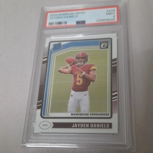 Panini Donruss Optic 2024 Jayden Daniels #248 Rated Rookie PSA 9 Commanders Foo…