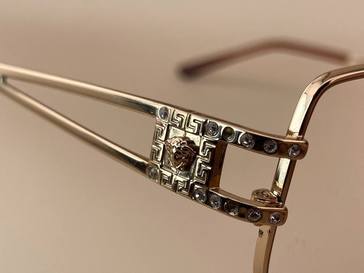 ?️Made in Italy! Versace Mod.1092-B Eyeglasses 53/16 130 /KAB802?️​ Versace Eyeglasses Frame 1092-B 1002 Gold 53-16 130 Italy  main image 4