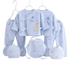 7-Piece Newborn Baby Clothes Set – Spring Cotton Outfit for Baby Boys and Girls