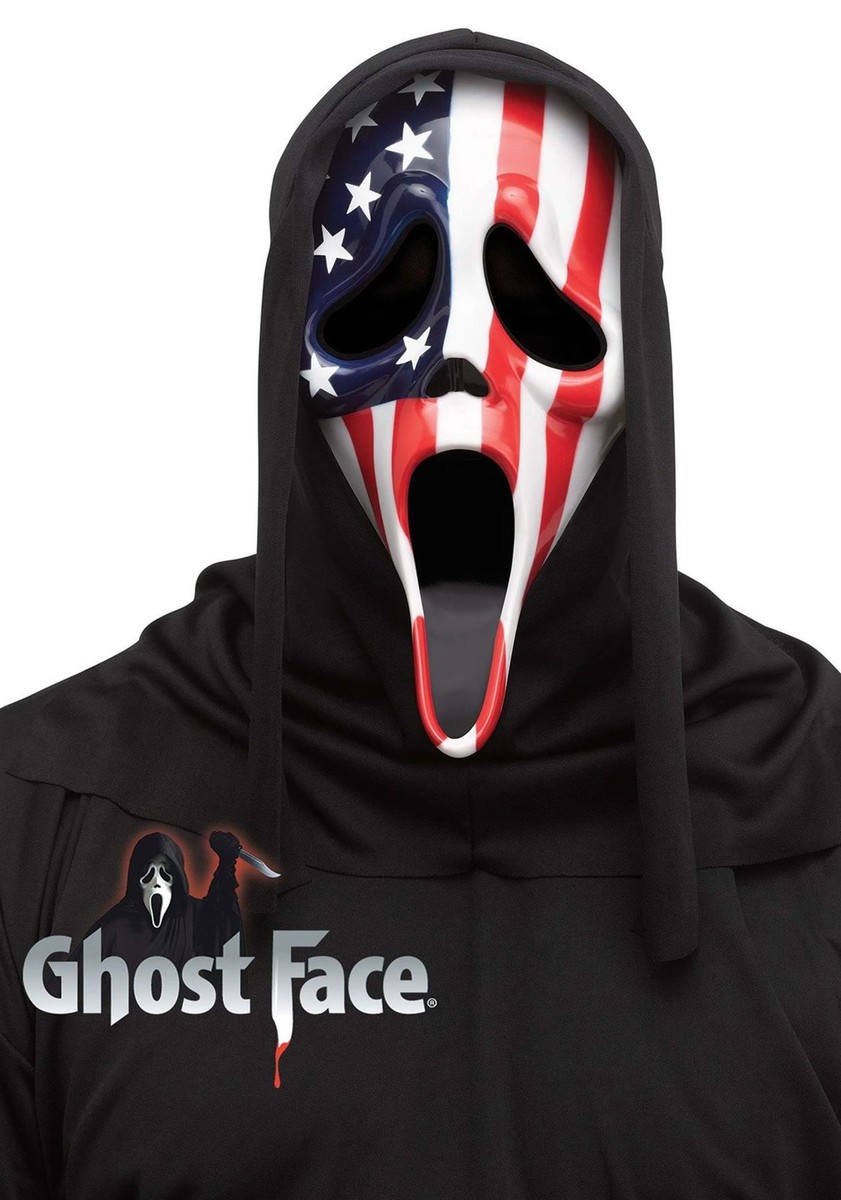 Fun World Ghost Face Patriotic USA Flag Stars & Stripes Mask | eBay