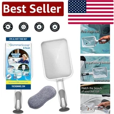 Patented Handheld Skimmer - Lightweight Fine Mesh Spa Cleaner with Suction Cup