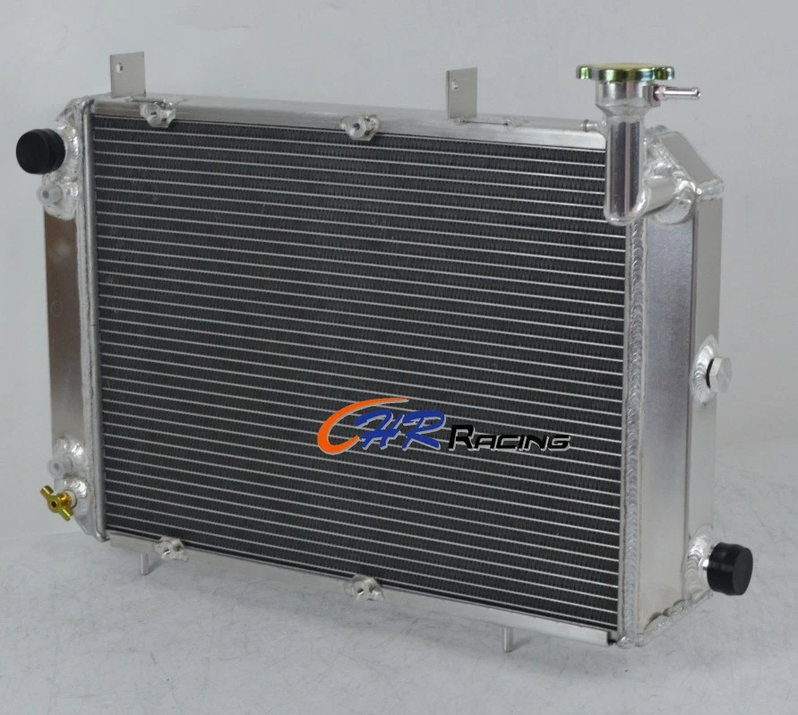 Radiador de alumínio + ventiladores para 1985-1989 Isuzu I-Mark/Chevy Spectrum/Geo Spectrum AT - Imagem 2 de 4