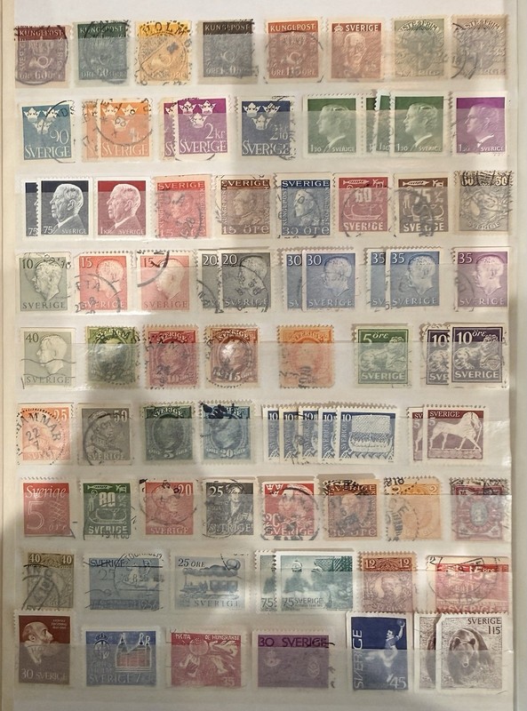 Sweden Stamps 152 Mint and used Accumulation, Unchecked, Well Mix, Off Paper.