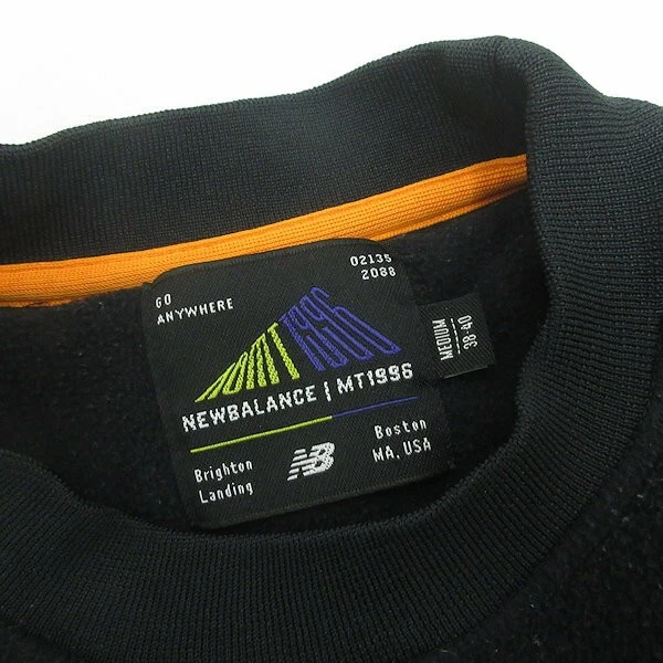 [USADO] Sudadera New Balance Polar Cuello Redondo M Negra Para Hombre DE JAPÓN Foto 2 de 3