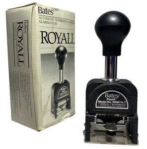 Bates ROYALL RNM7A-7 Automatic Numbering Machine NUMEROTEUR 7 Wheels 7 Movements