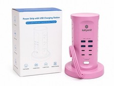Power Strip Tower, Surge Protector Tower 9 AC Outlets 8 USB 4 USB C , 6 Ft