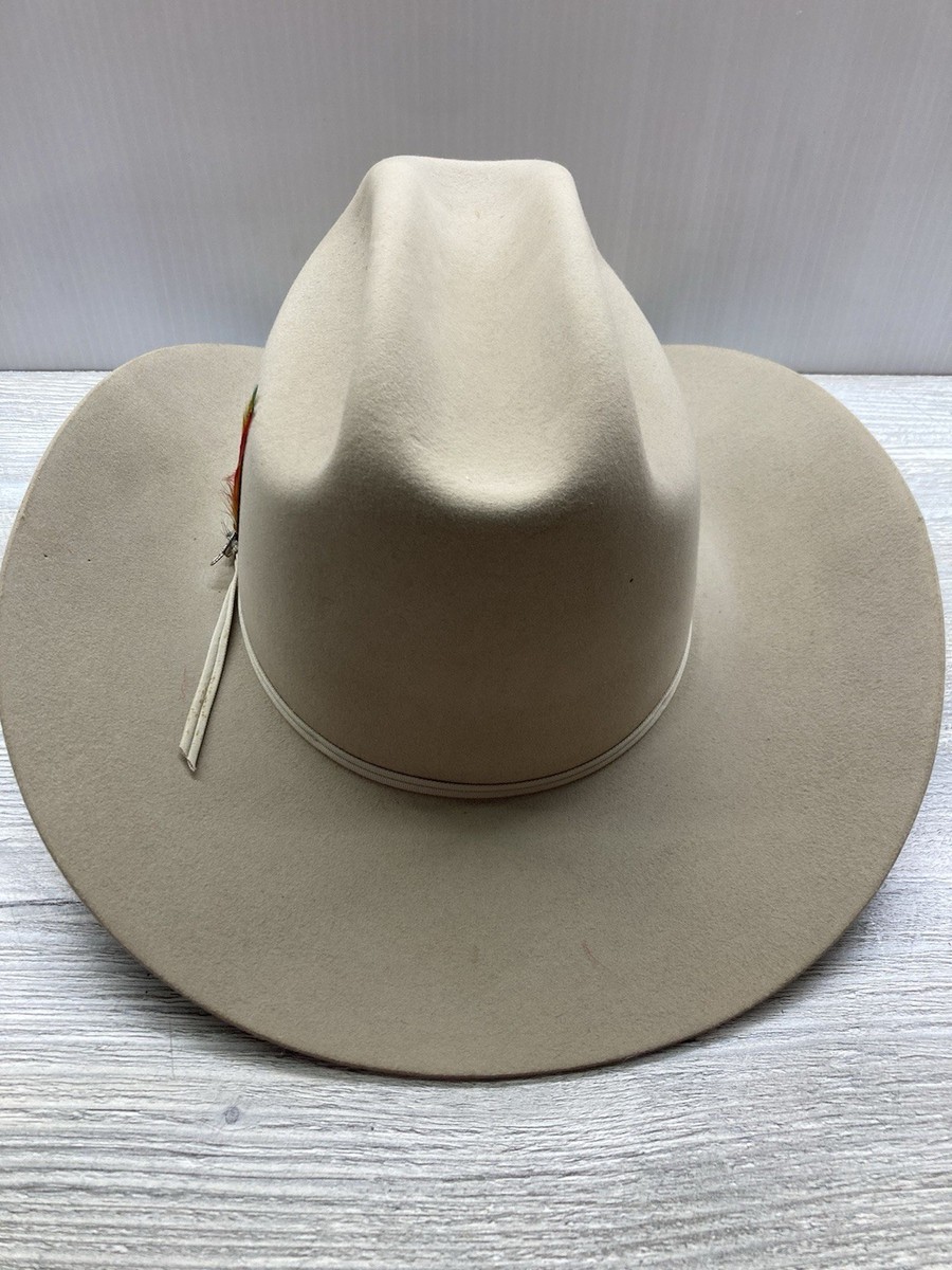 Vintage John B. Stetson 4X Beaver Silverbelly Carson 7-1/4 Cowboy