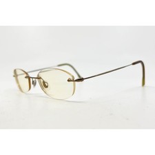 Calvin Klein 535 Rimless Oval Eyeglasses Frame Japan 48-19-140 Bronze Brown