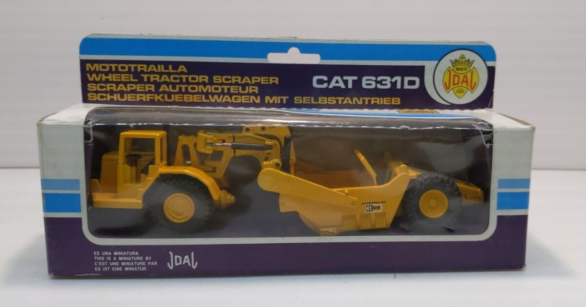 Raschiatore Caterpillar 631D In Scala 1/70 - Joal #219 - Diecast, Colore Giallo Cat