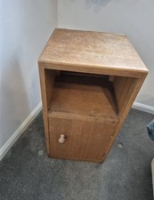 Vintage 1940s Oak Veneer Bedside Cabinet Bedside Table By Heathlands