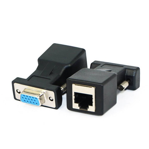 SYSTEM-S Ethernet VGA Over IP Converter 2x VGA Plug For Lan RJ45 Jack 20m - Picture 7 of 10