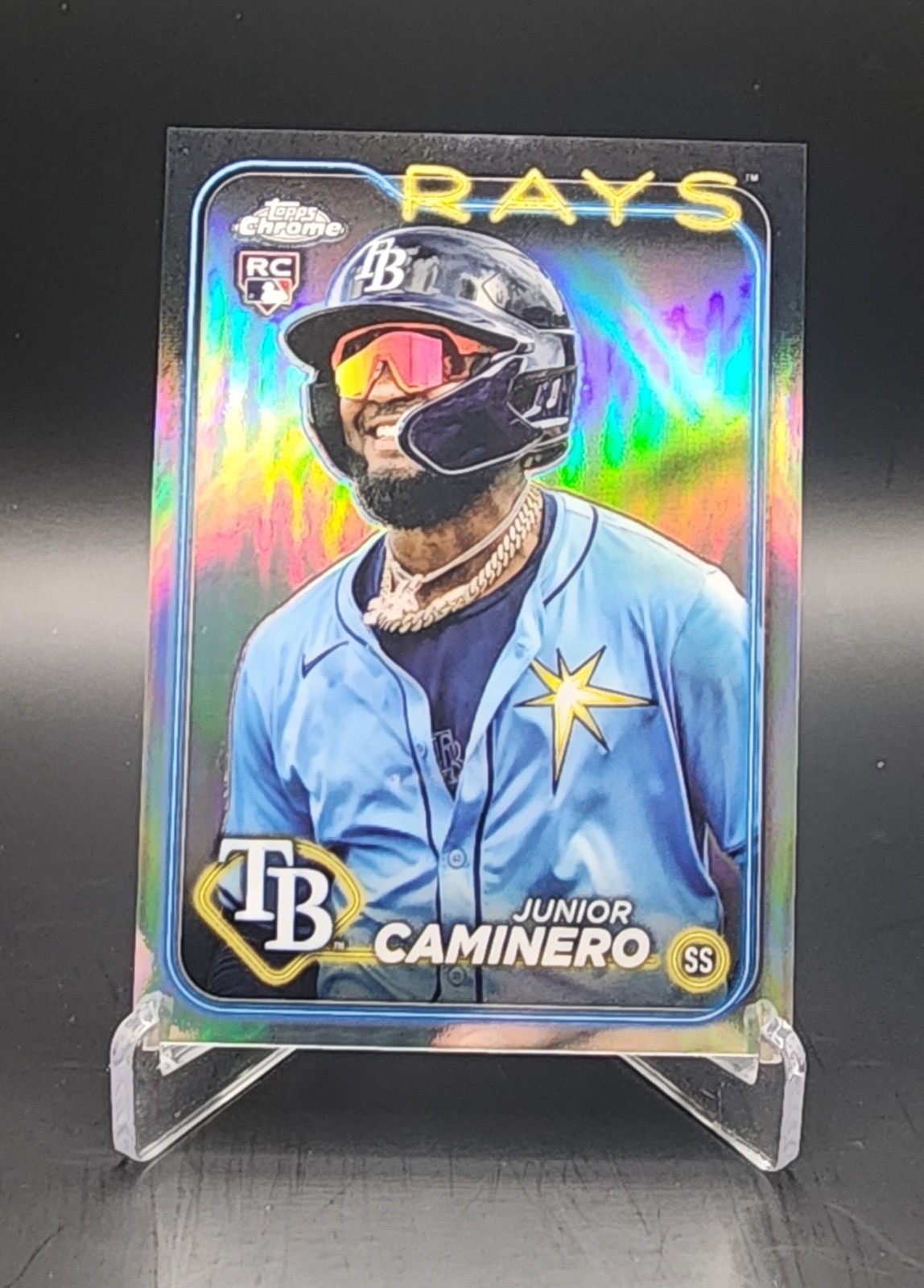 2024 Topps Chrome - Junior Caminero #213 SP Image Variation Refractor (RC)
