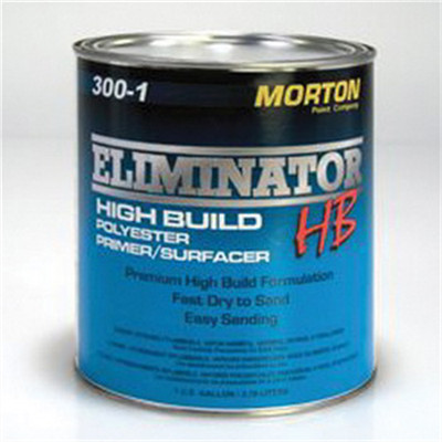 Morton Paint Morton 300-4 High Build Polyester Primer, 1 qt Can, Gray, 20 min Cu