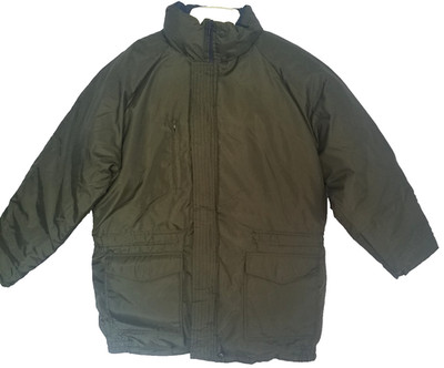 Outbrook Coat Down Fill Zip up Reversible Green/Navy Puffer Parka Jacket Size M