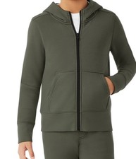 Kids Members Mark Everyday Sweatshirt M 8 Green Zip EUC