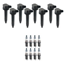 Hitachi 8 Ignition Coil 8 Denso Iridium Spark Plugs Kit For LX570 Sequoia V8