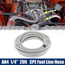 20ft 4an 14 Universal Braided Stainless Steel Cpe Oil Fuel Gas Line Hose New