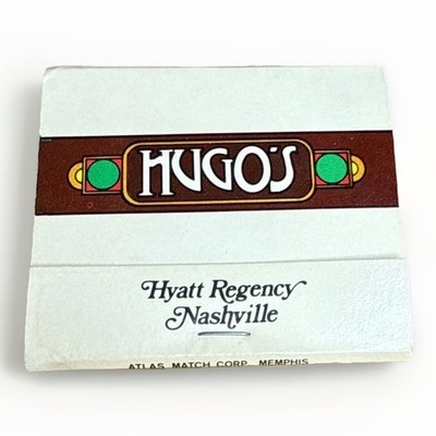 Vtg Matchbook Hugo s Restaurant Hyatt Regency Hotel Nashville TN NOS Unstruck