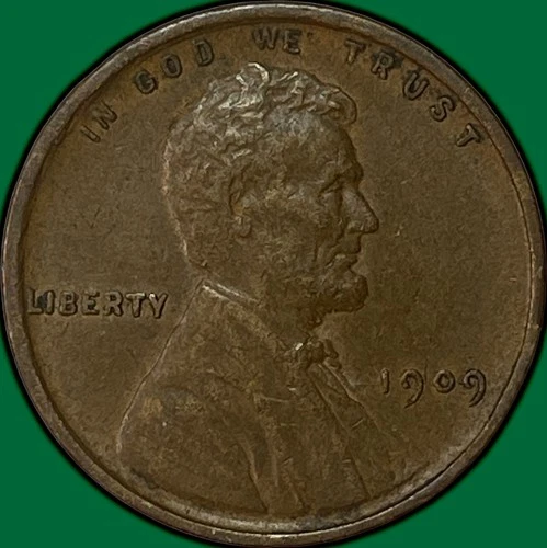 1909-VDB Lincoln Wheat Cent Extremely Fine XF Coin #33627