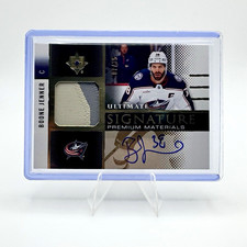 Upper Deck Ultimate Signature Materials Boone Jenner Auto Patch Blue Jackets