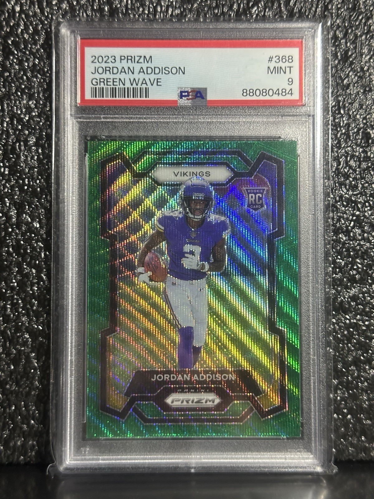 2023 Prizm Jordan Addison Green Wave RC #368 PSA 9