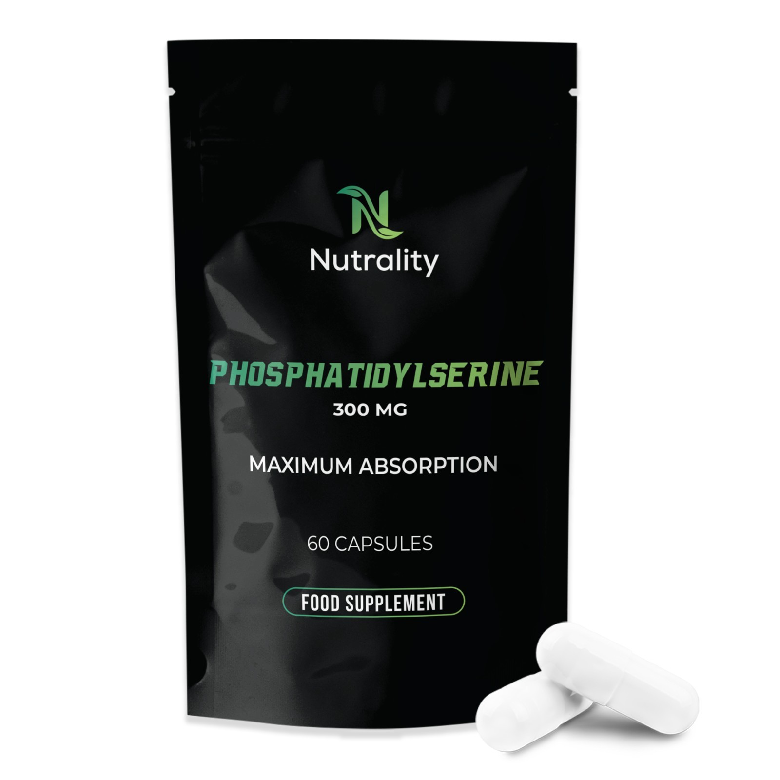 Nutrality Phosphatidylserine 300mg 60 Capsules - High Strength Vegan Supplement