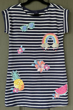 Gymboree Girl's Size 6 Dress Summer Appliques Stripes T-shirt style 2017
