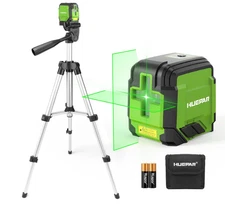 Huepar 98Ft Self-Leveling Green Laser Level with Tripod & Carrying Bag