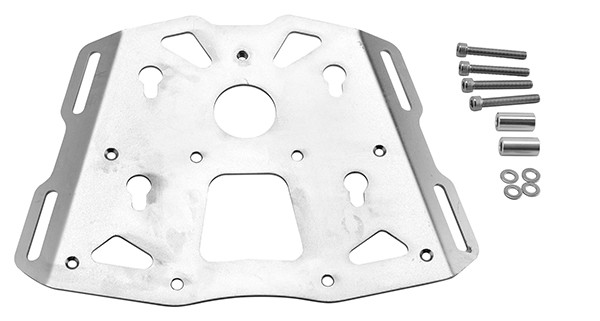Plaque top case pour BMW F800GS, F700GS et F650GS en aluminium noir