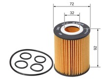 For BOSCH F 026 407 073 OIL FILTER ELEMENT