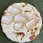 French Porcelain Limoges Haviland Oysters Plate With Fish /I