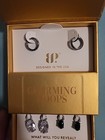 Bomb Party Charming Hoops- All In The Details ER82134 Hematite Plating — photo 8