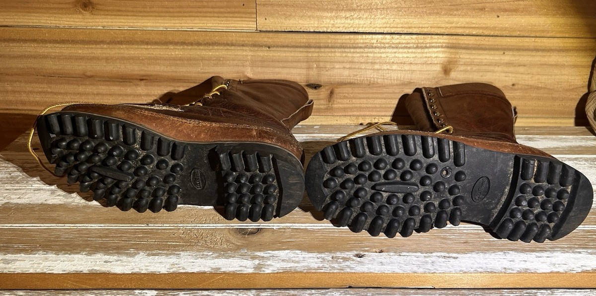 Russell Moccasin Boots Men's US 8D (Std) Small Sole Flaw On Left
