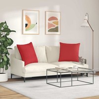 Sofakissen 2 Pcs Rot 60 X 60 Cm Stoff