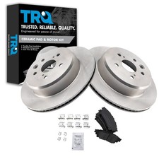 Kit pastiglie freno e rotore ventilati posteriori in ceramica TRQ per Lexus GS200t 2016-2017