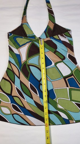 Womens IZ Byer California Brown Multicolor Halter Top Size Small - Picture 12 of 12