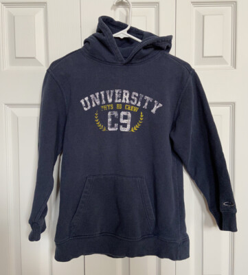 Champion Hoodie Youth Large Navy Blue Generic University Graphic