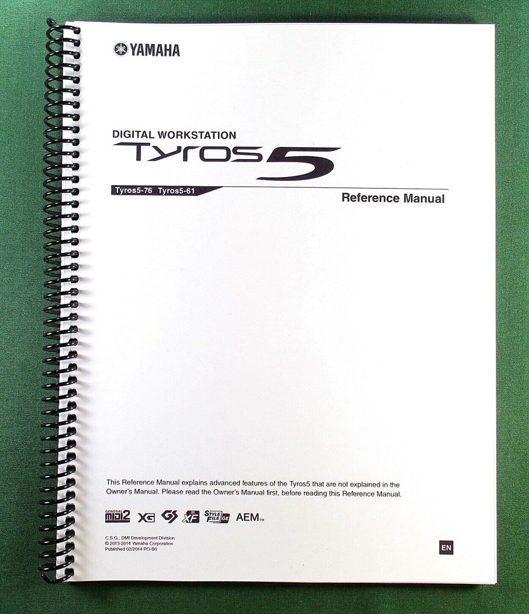 Yamaha Tyros 5 Reference Manual: Full Color 152 Pages & Protective