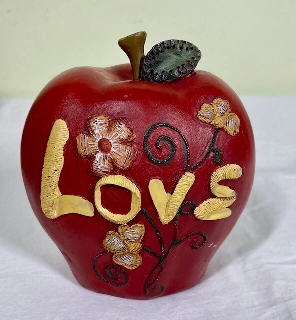 Juego de 3 LOVE HOPE FE Manzanas Decorativas Granja Rústicas Primitivas Decoración del Hogar Foto 2 de 4