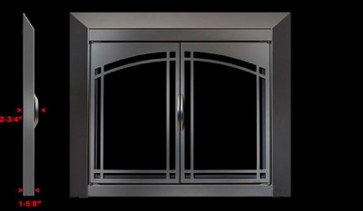 Residential Retreat Glass Fireplace Door Fairmont Arched Doors