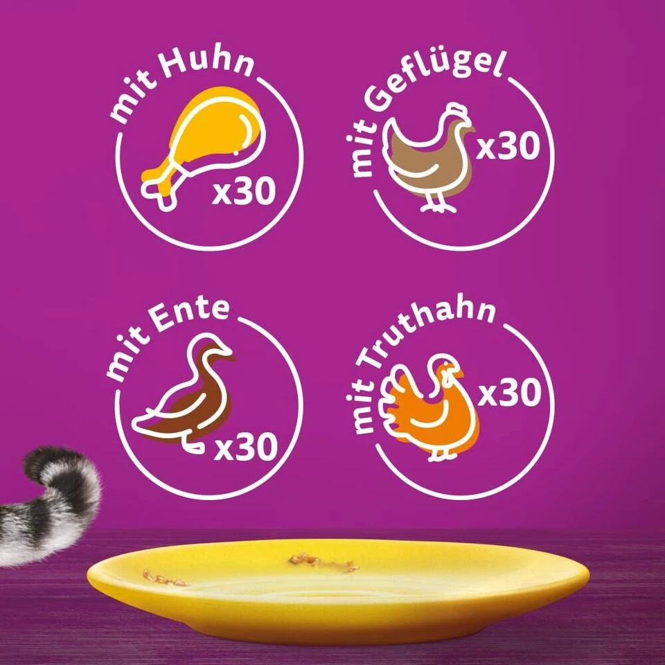 WHISKAS Katzenfutter 120er PACK Adult 1+ Geflügelauswahl in Gelee 120x85g - Bild 3 von 4