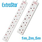 4/6 Way Gang 1m/2m/5M Cable Switched Surge Protect Extension Lead Plug Sockets