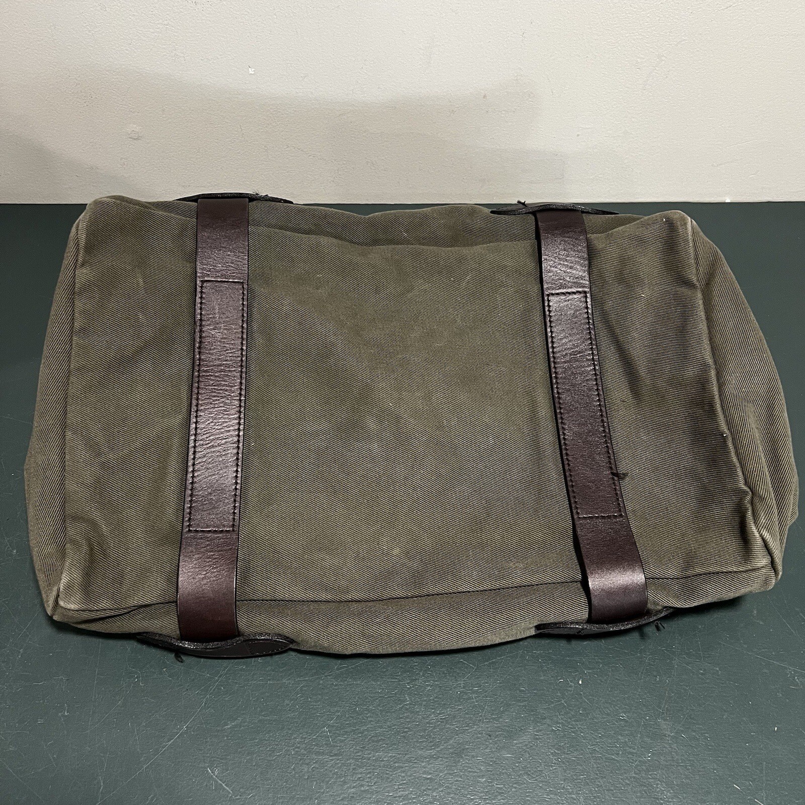 FILSON MEDIUM RUGGED TWILL & LEATHER DUFFLE BAG OTTER GREEN YKK Zippers 43L NICE eBay