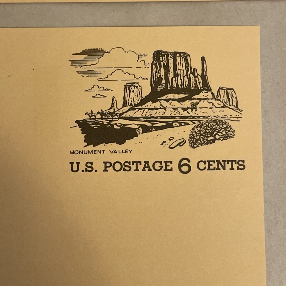 USPS Scott  6c Tour America Monument Valley Postal Card - Image 2 of 3